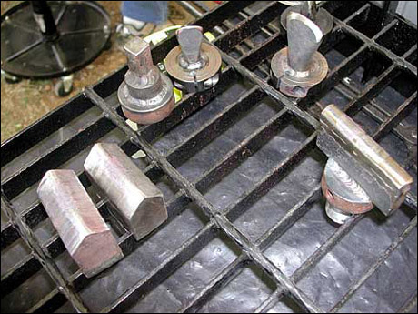 The tooling above is just a small sample of the kinds of tools that can be quickly and easily made for the amazing productivity gains that you will realize when you have an Old World Anvil's fly press in your shop.
