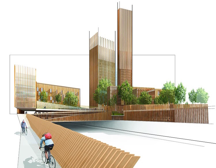   PARIS, FRANCE  / Baobab  Michael Green Architecture (MGA) and DVVD have teamed up with REI France developments to propose the tallest wood building in Paris. The carbon-neutral proposal, developed as part of the city’s innovative Réinventer Paris c