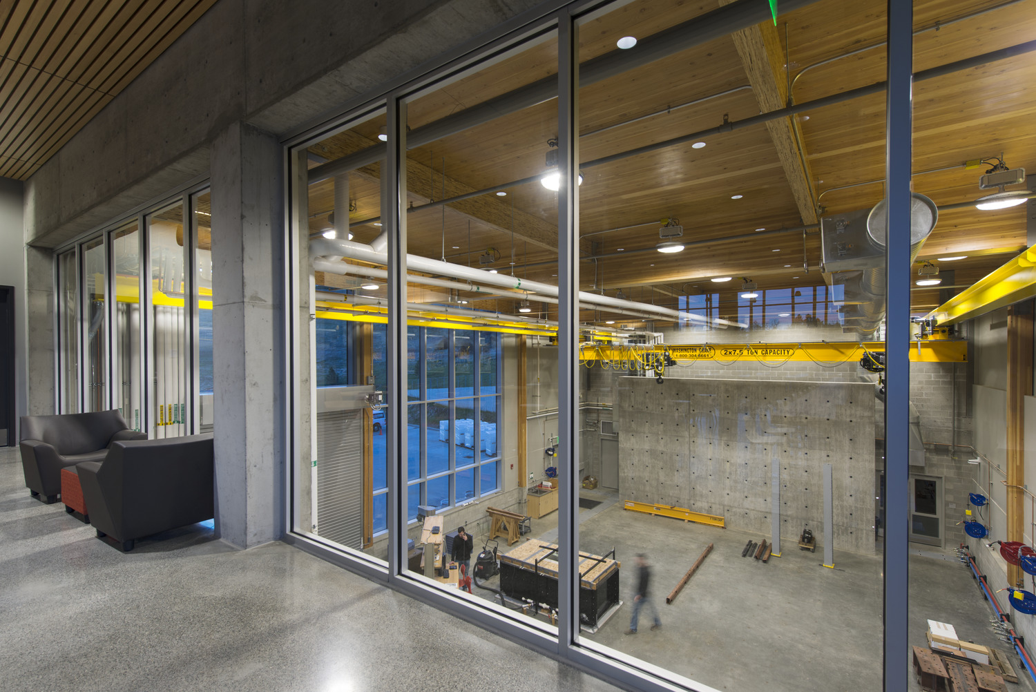   PULLMAN, WA  / Washington State University PACCAR Environmental Technology Building  In addition to using CLT in its construction, the WSU PACCAR Building is equipped to test timber/wood products and conduct structural experiments in the impressive