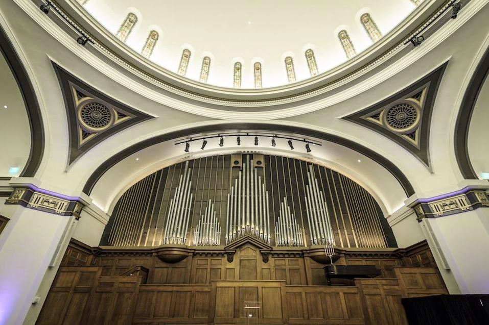 Some of the organ pipes were saved. (Photo by Daniels Real Estate)