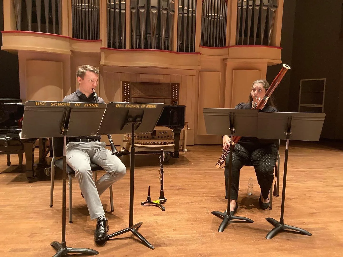 Some Light Reeding at the American Single Reed Summit! First in-person conference since 2019 and it&rsquo;s great to be back. Always a blast performing with @acb5090 !