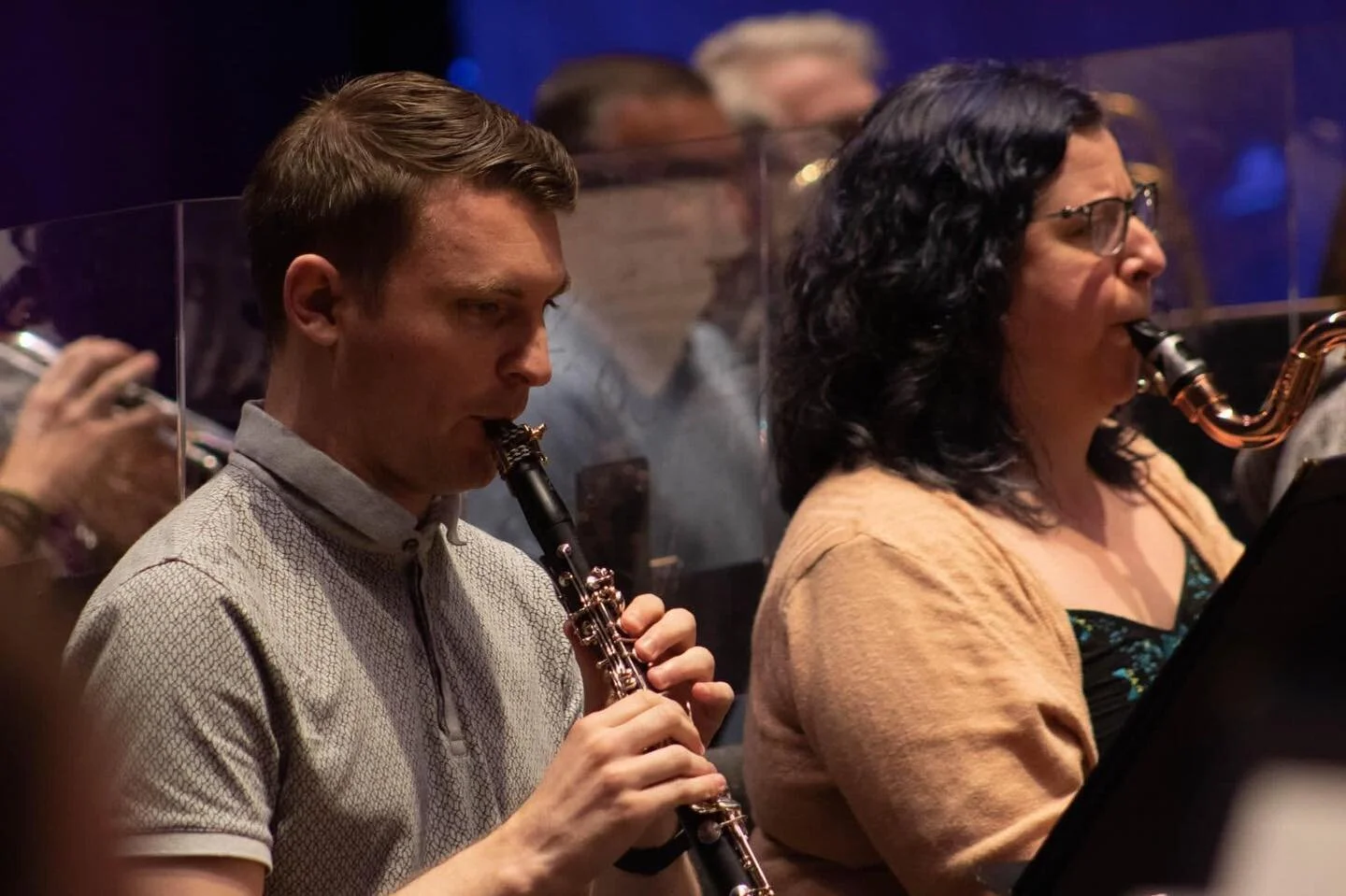Behind the scenes rehearsal shot with the bass clarinet extraordinaire @laura.sabo.3 !