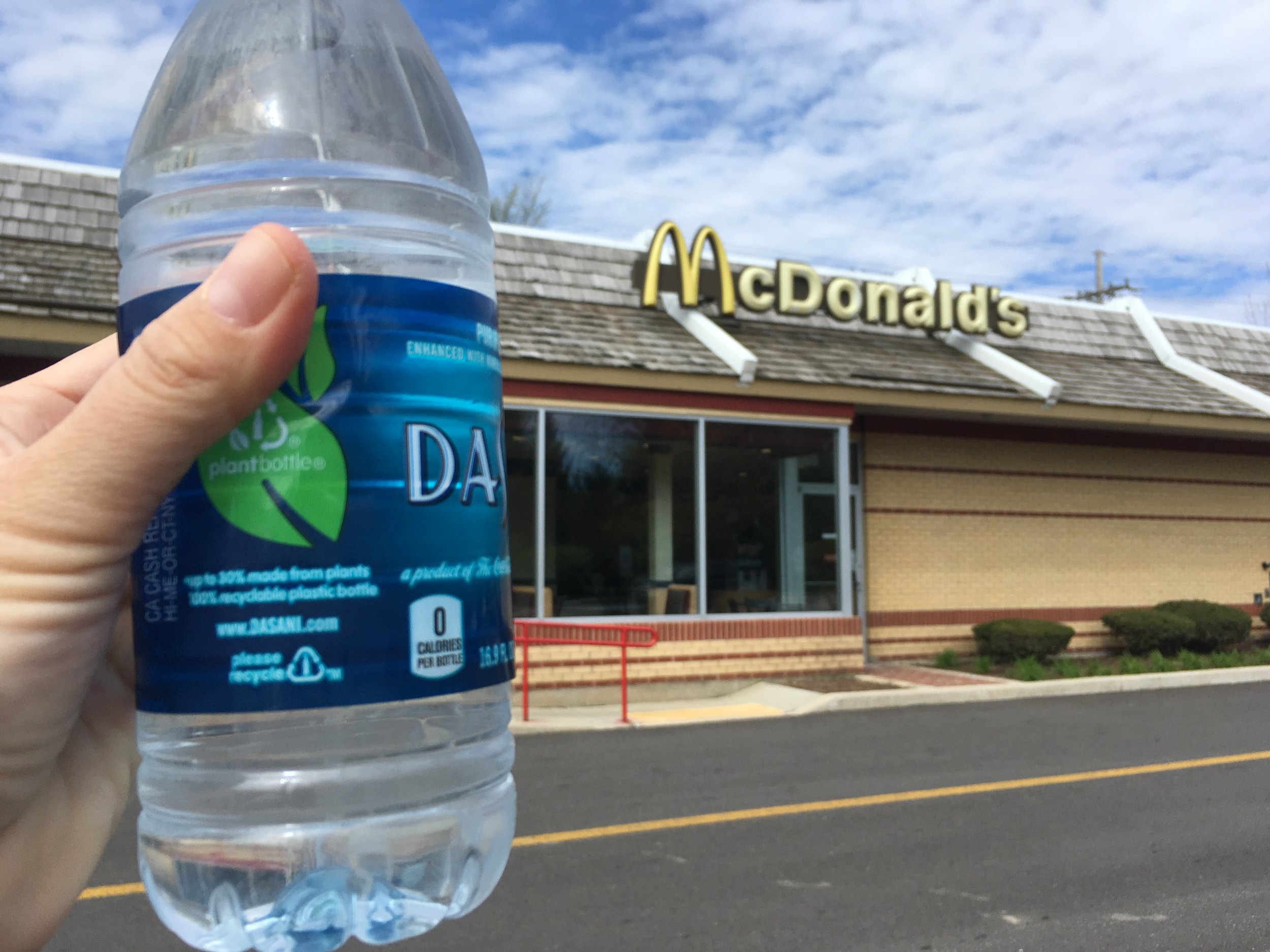 Stopped around mile 6 for some water...