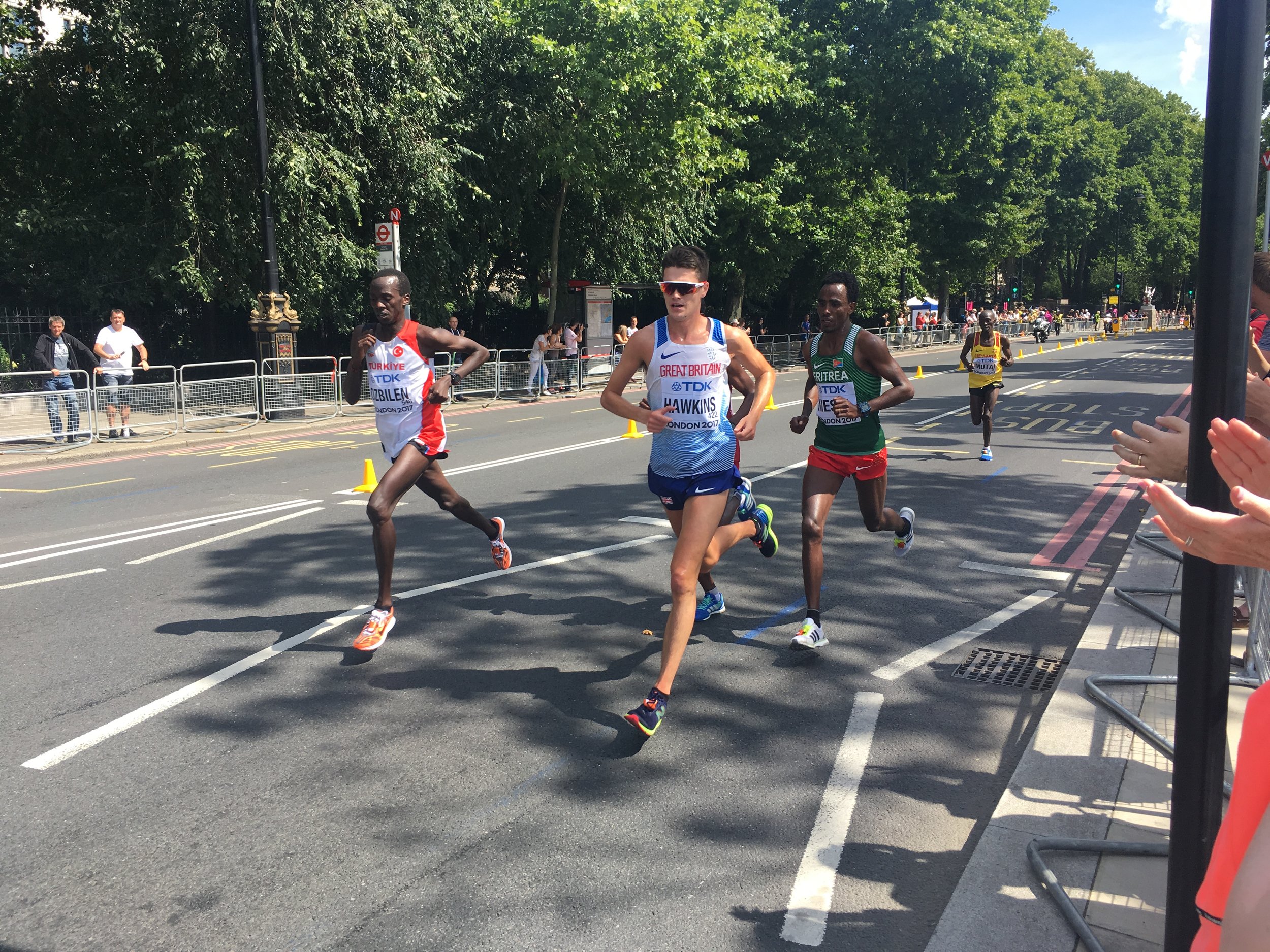 Callum Hawkins from GB, en route to a great 4th place finish