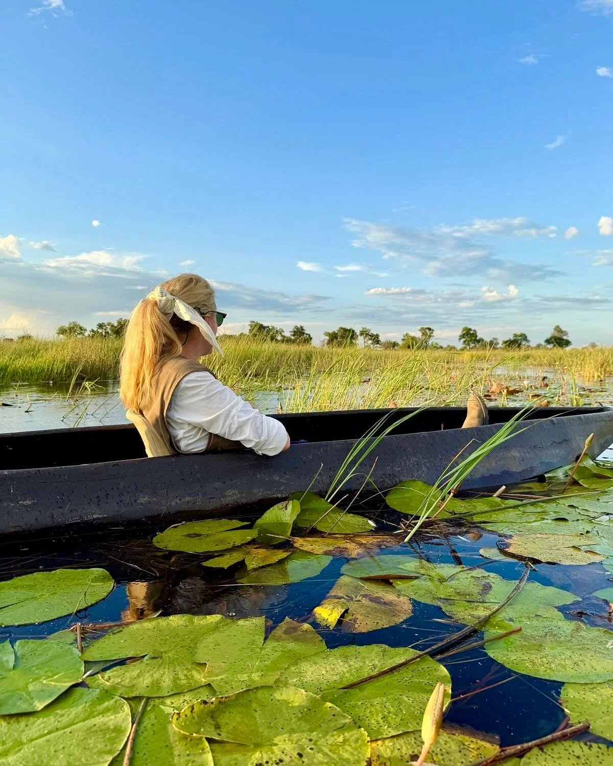 Botswana - author in canoe.jpg