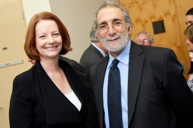  Prime Minister the Hon Julia Gillard MP with Eric Sidoti, Director of the Whitlam Institute 