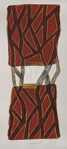 Nongirrnga Marawili, Lightning and the Rock,2014,screenprint,59x25cm