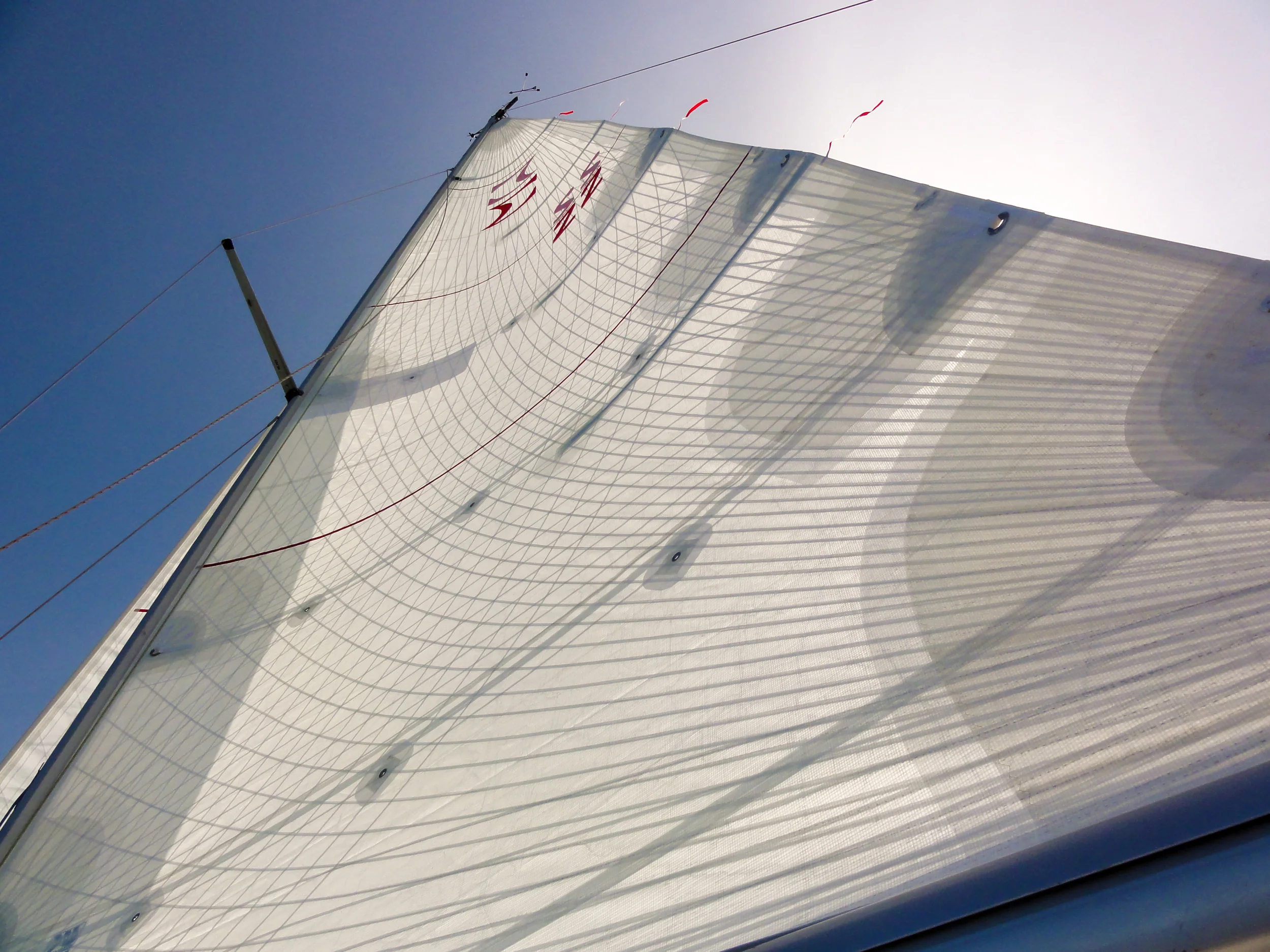 A Tape-Drive Silver Powerhead mainsail for a Sigma 33. Click to enlarge.