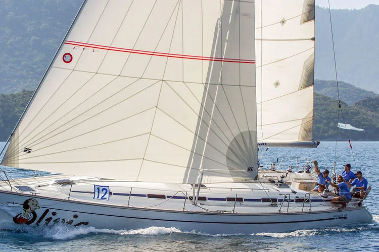 A radial Spectra cruising genoa.
