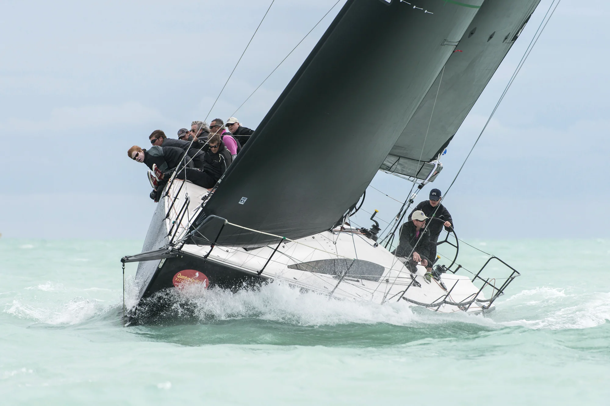 The Sydney 43 Christopher Dragon with her Uni-Titanium No. 1 and mainsail.
