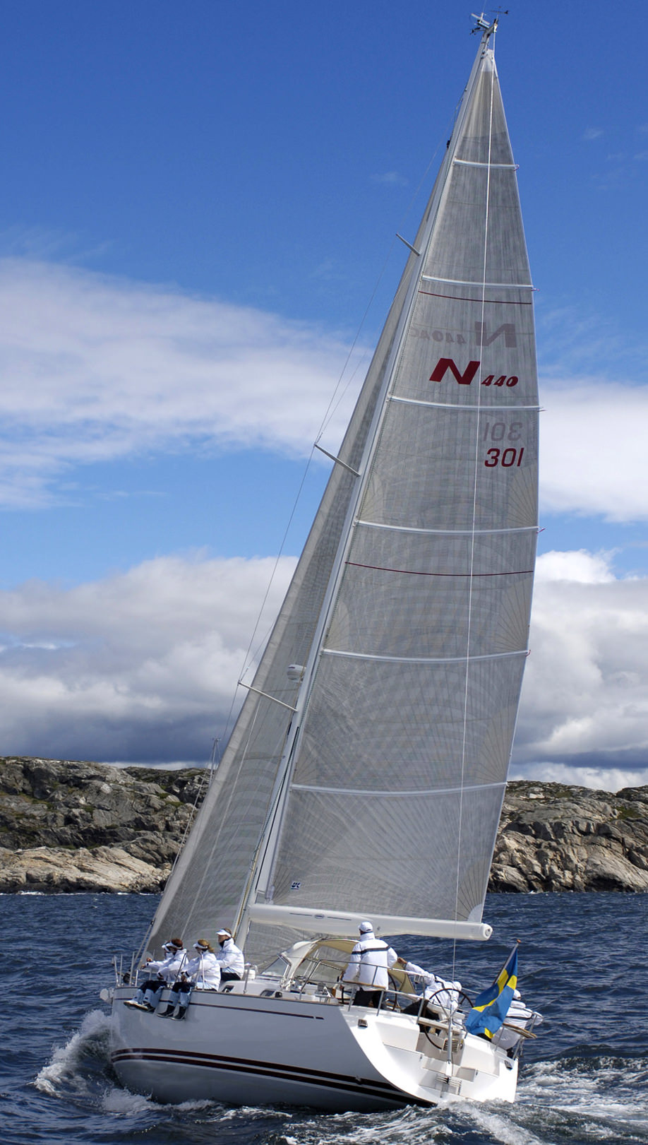 Titanium Double Taffeta fully battened mainsail.