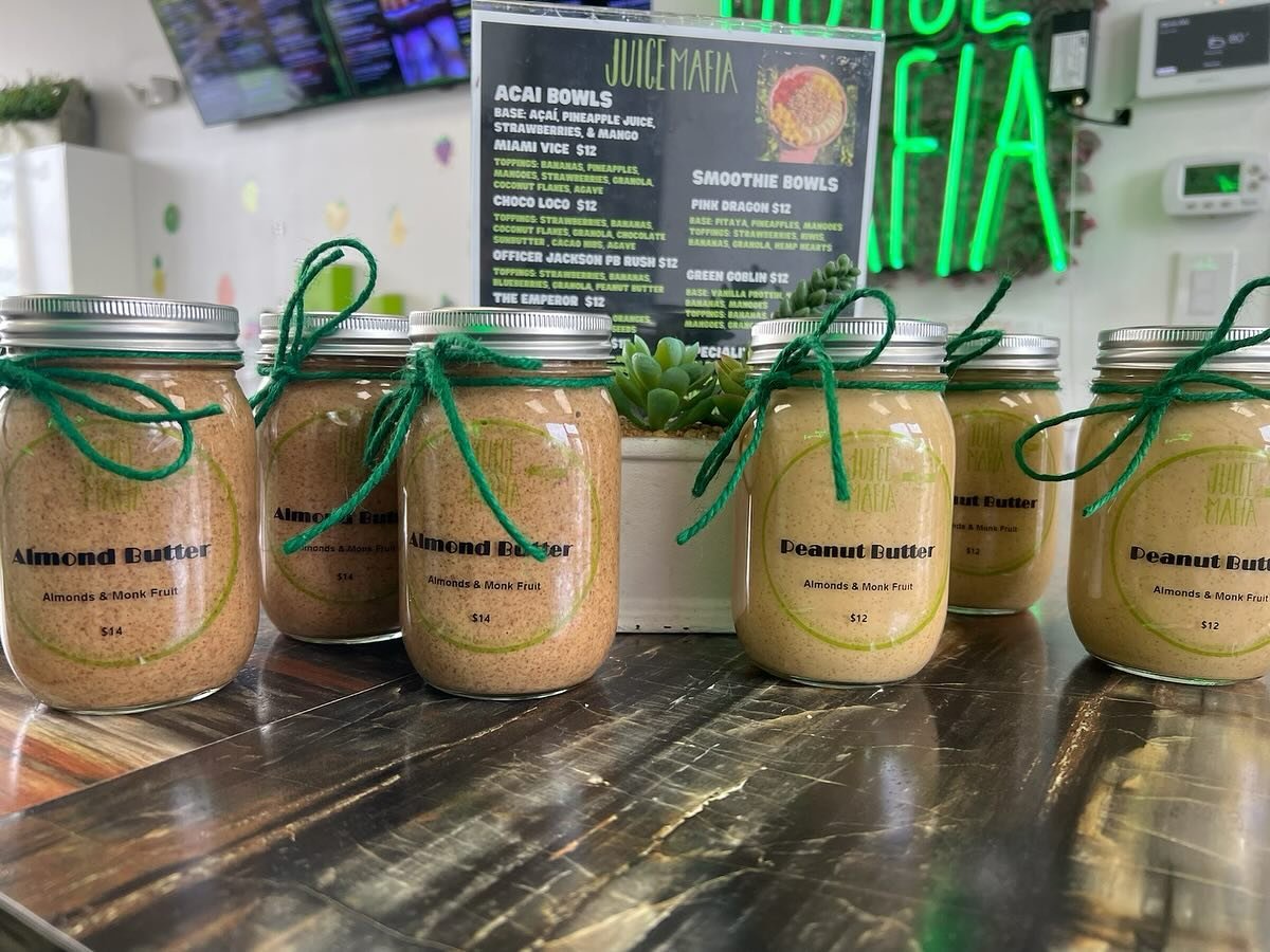 Peanut or almond butter? No matter your preference, come on in to @thejuicemafia for the tastiest version you&rsquo;ve ever had! With just two ingredients we churn these out once a week to make sure you&rsquo;ve got the yummiest nut butter offering. 