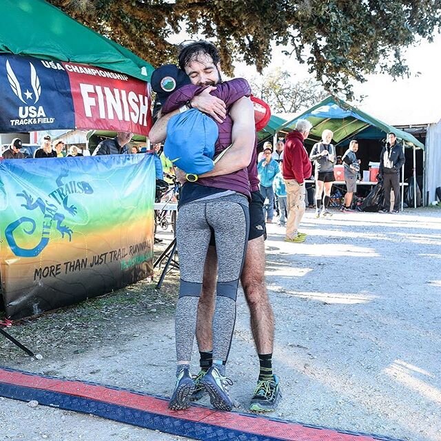 Team effort! Bandera 100k 2016 I snagged 2nd place for a @wser Golden Ticket! @jennymaier ran about 13 miles around the course crewing for me that day in the wind and heat, as crew cars were not allowed. We are still going strong and I can&rsquo;t wa