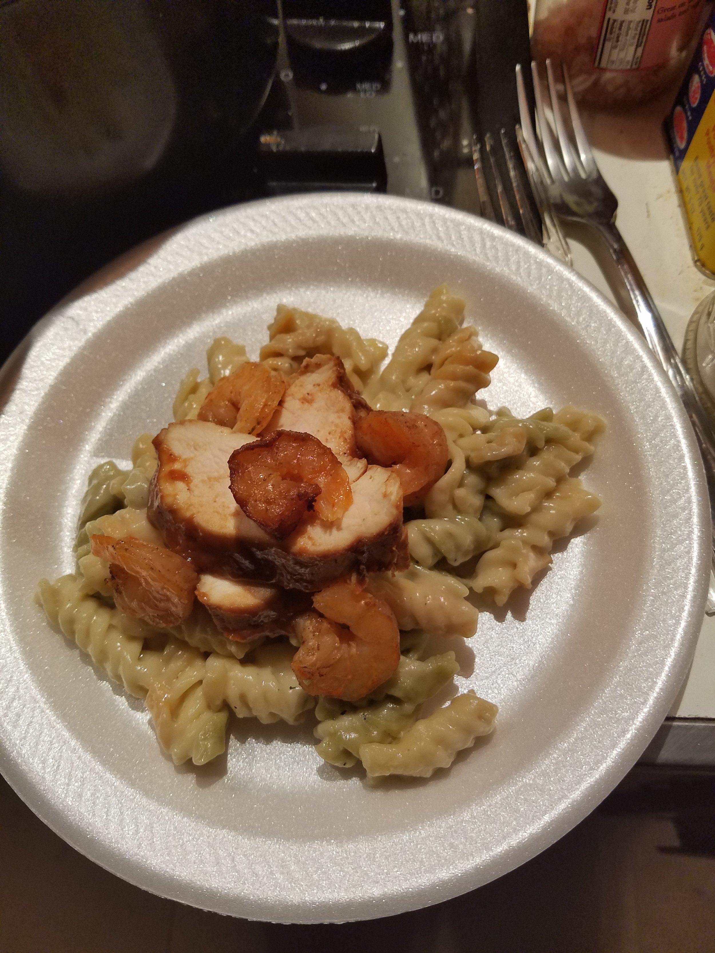 Show Plate - BBQ Chicken and Shrimp with Rumchatta Alfredo Sauce.jpg