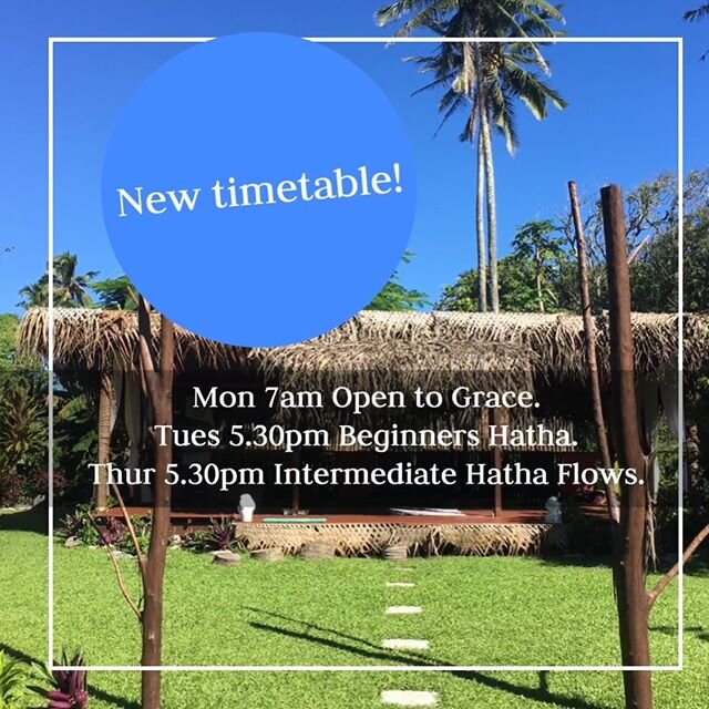 Timetable for free Community Yoga
Something for everyone. Learn all elements of Hatha Yoga no matter what your physical ability!
Namaste 🙏🏽
#rarotonga #yogainparadise #retreatvenue #schoolofyoga #karmayoga #community #yogacommunity #hathacommunityc