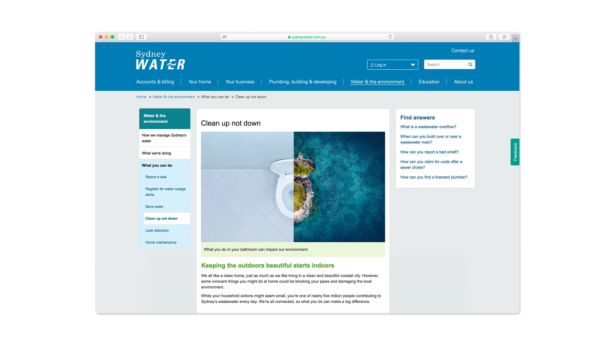 Sydney Water 'Clean Up Not Down' — Integrated Campaign — James Vella