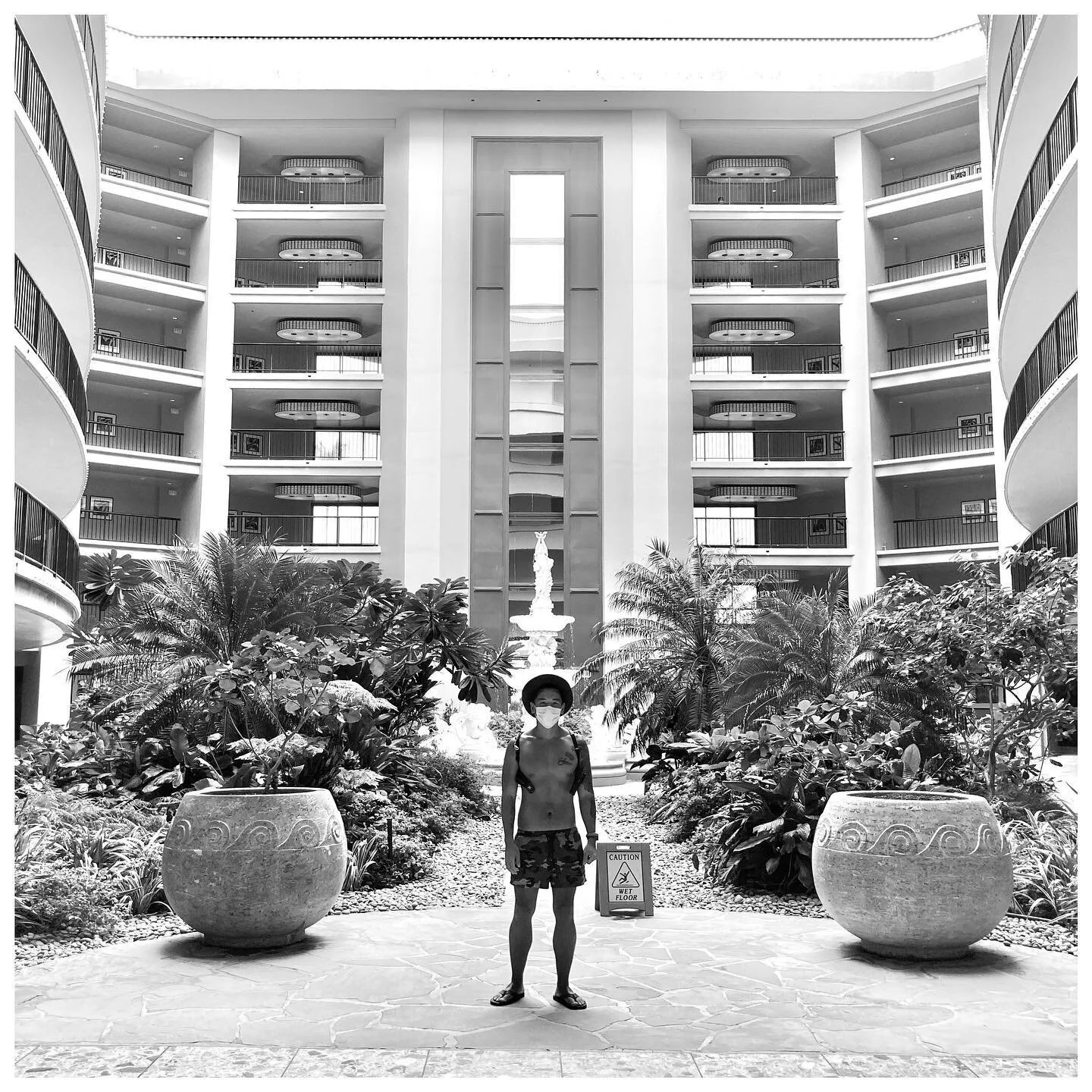 Staying safe in Hawaii 😷
.
.
.
.
.
#hawaiilife #hawaiiliving #poolstyle #eightiesarchitecture #eightiesstyle #tropicalresort #2020 #postapocalyptic #postapocalypticworld #postapocalypticfashion #desertedplaces #somethingsoff #eeriebeautiful #eerievi