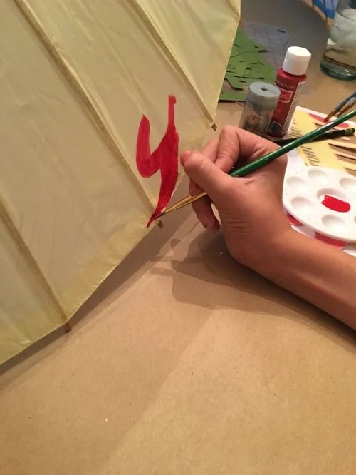 Ella, painting her parasol