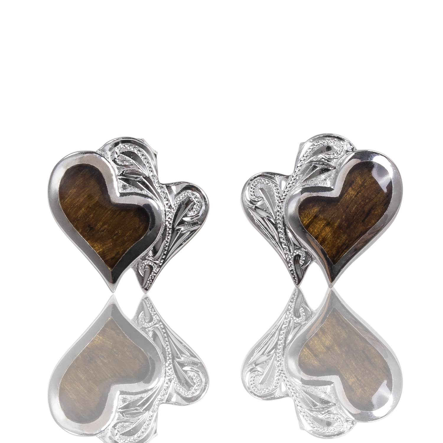 koa wood earrings