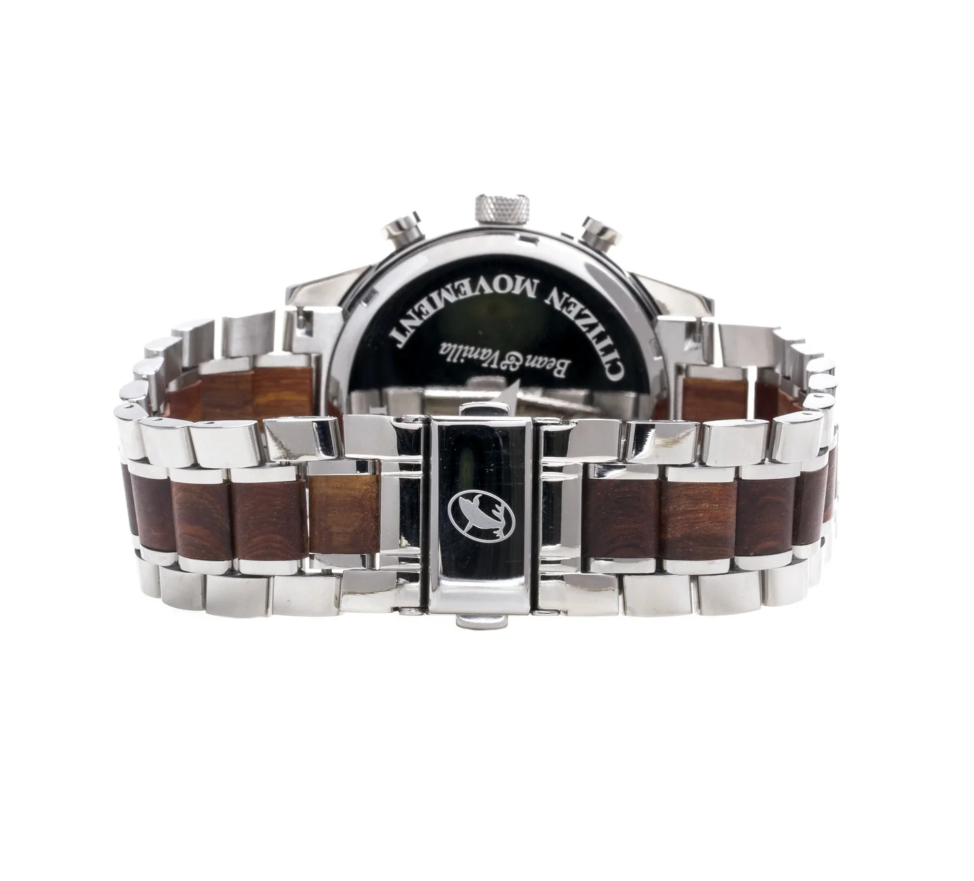 Stainless Steel Wood Watch