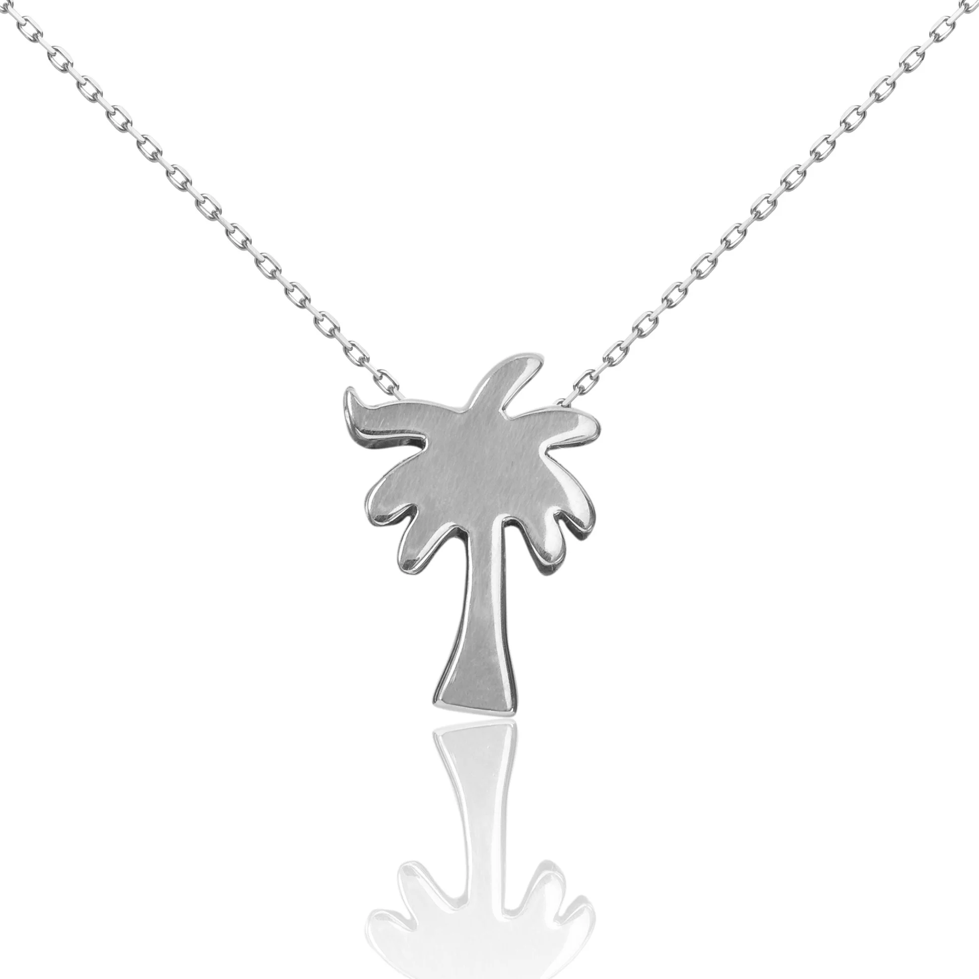 sterling silver necklace, Tropical Tree Pendant
