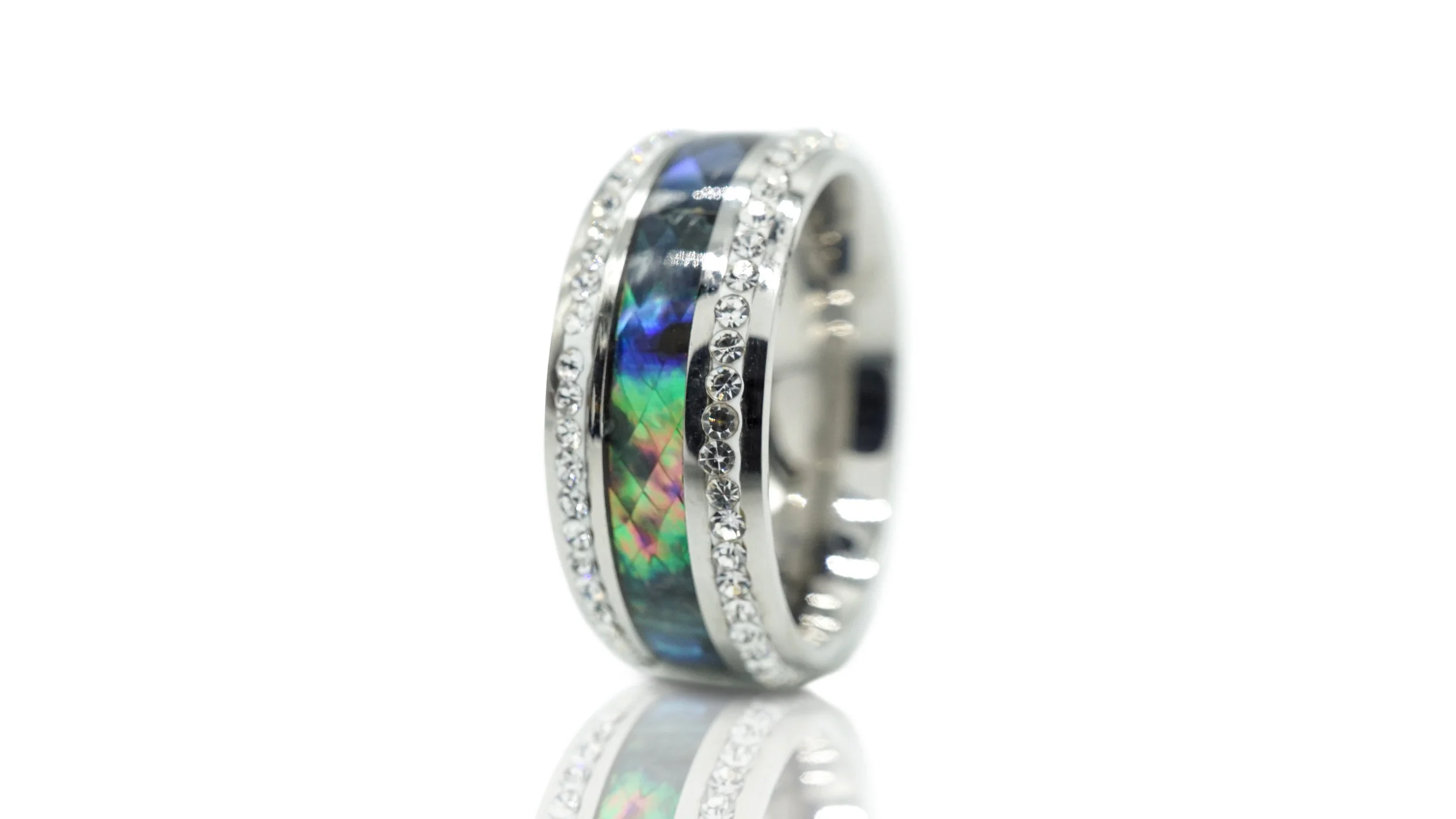 Crystal Abalone Shell - Ring