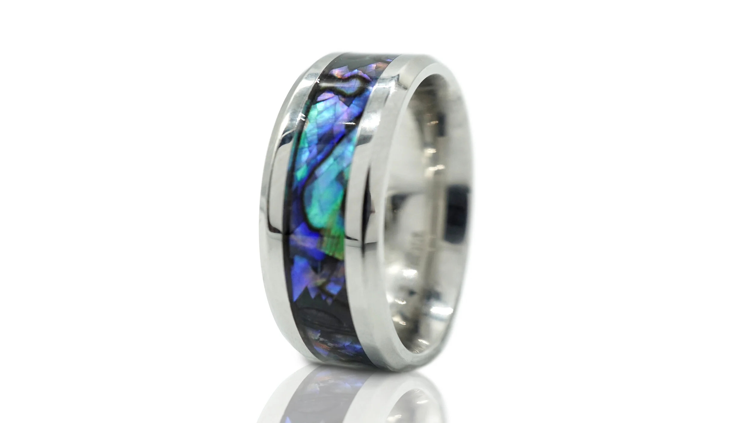 Abalone Shell Tungsten Ring