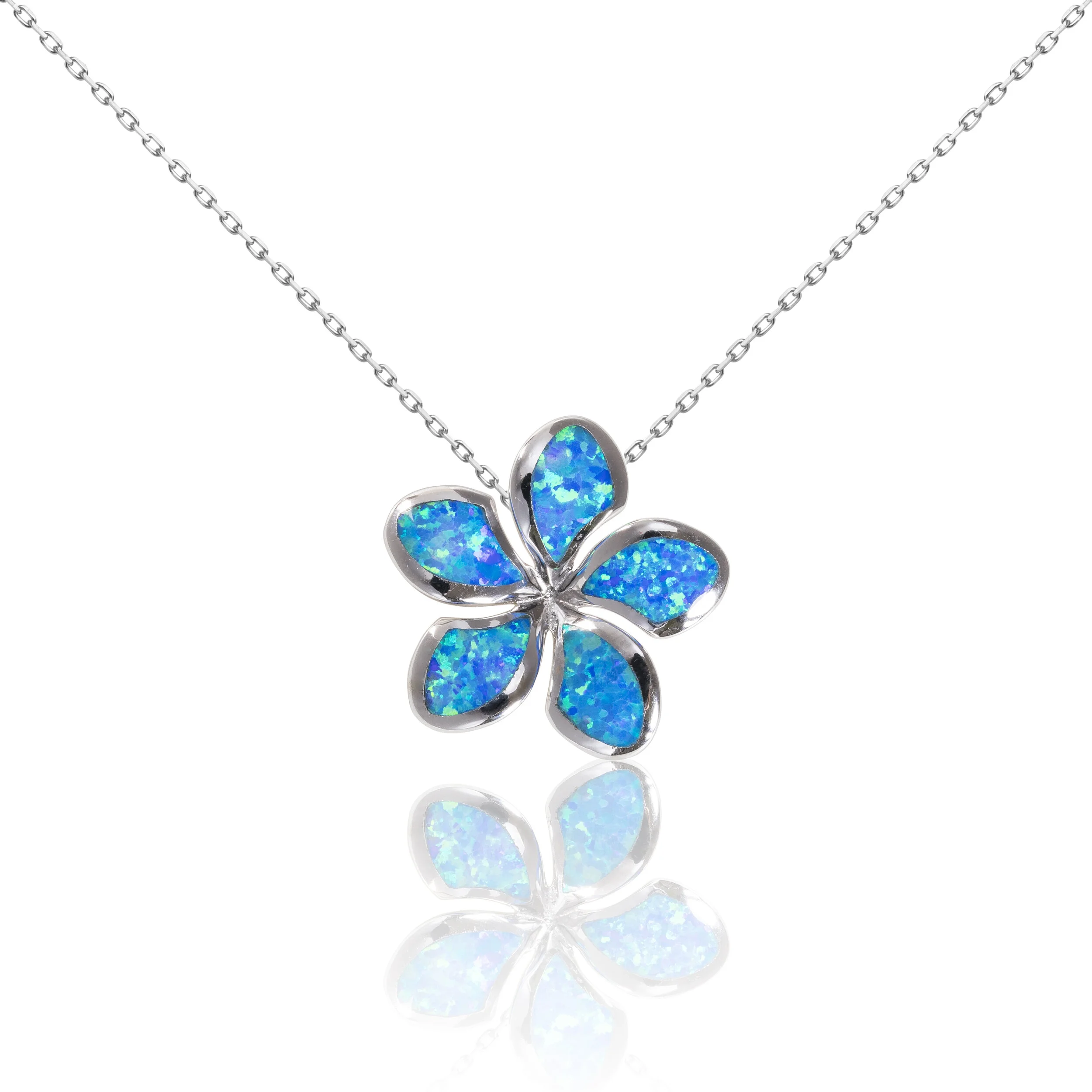 Plumeria Flower Pendant Necklace