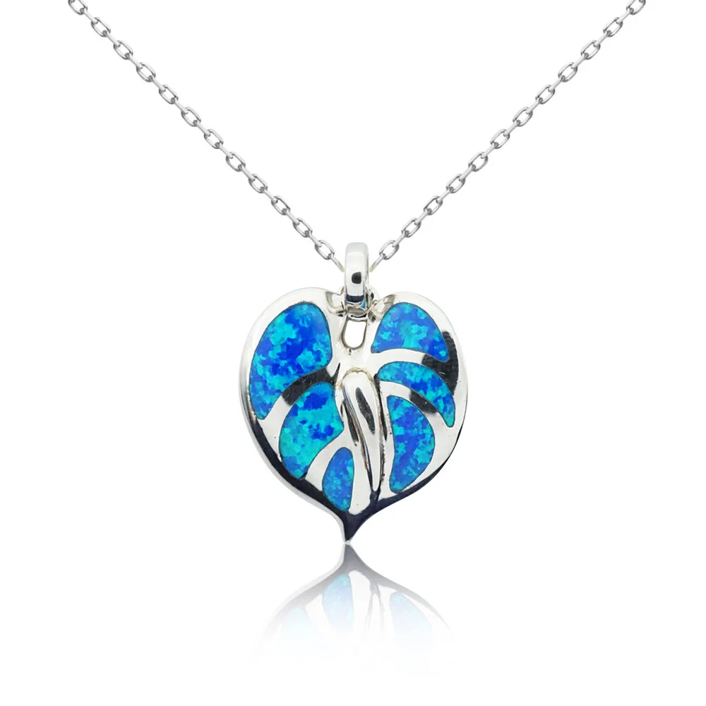 Monstera Opal, Opal Pendant
