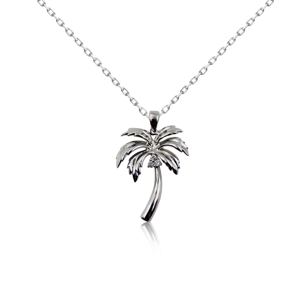 Palm Tree Pendant Necklace
