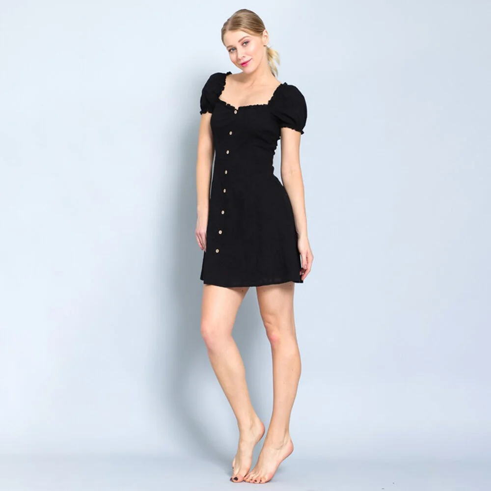 PUFF SLEEVE MICRO RUFFLE FLARE SHORT DRESS3.jpg