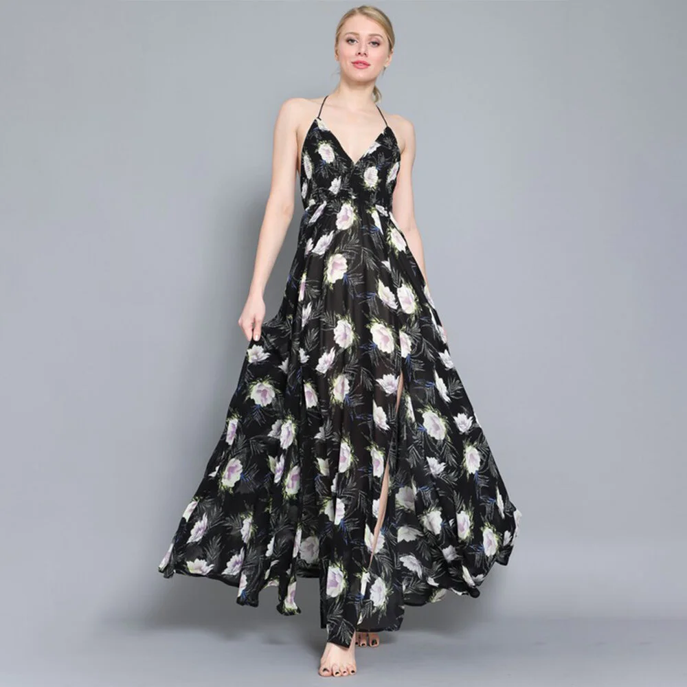 SMOCKED HALTER TIE BACK MAXI DRESS 1.jpg