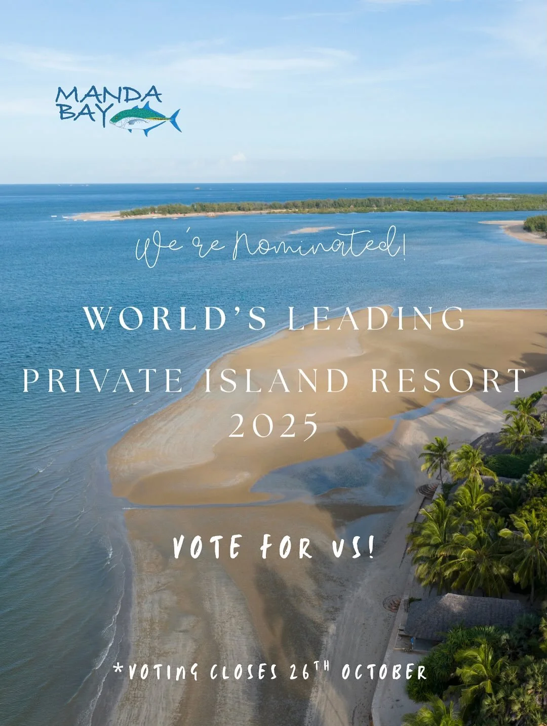 We&rsquo;re beyond thrilled to share that Manda Bay has been nominated (again!) &mdash; this time for World&rsquo;s Leading Private Island Resort in the @worldtravelawards 🌍✨

Earlier this year, we were honoured to be named among Africa&rsquo;s best