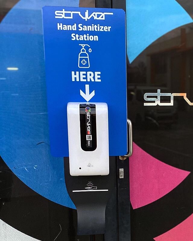 We are now branding Hand Sanitising Stands, custom branded for your office, factory or shop! These are contactless Sanitisers so perfect for any busy entry way!  Strong metal stands . . . . .  #strykerprojects  #handsanitizer #sanitizer  #contactless