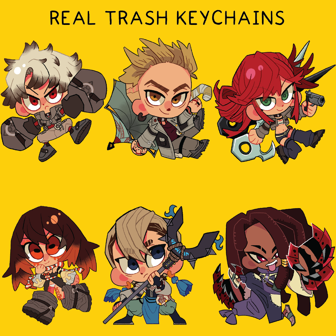 gachiakuta keychains WEB.png