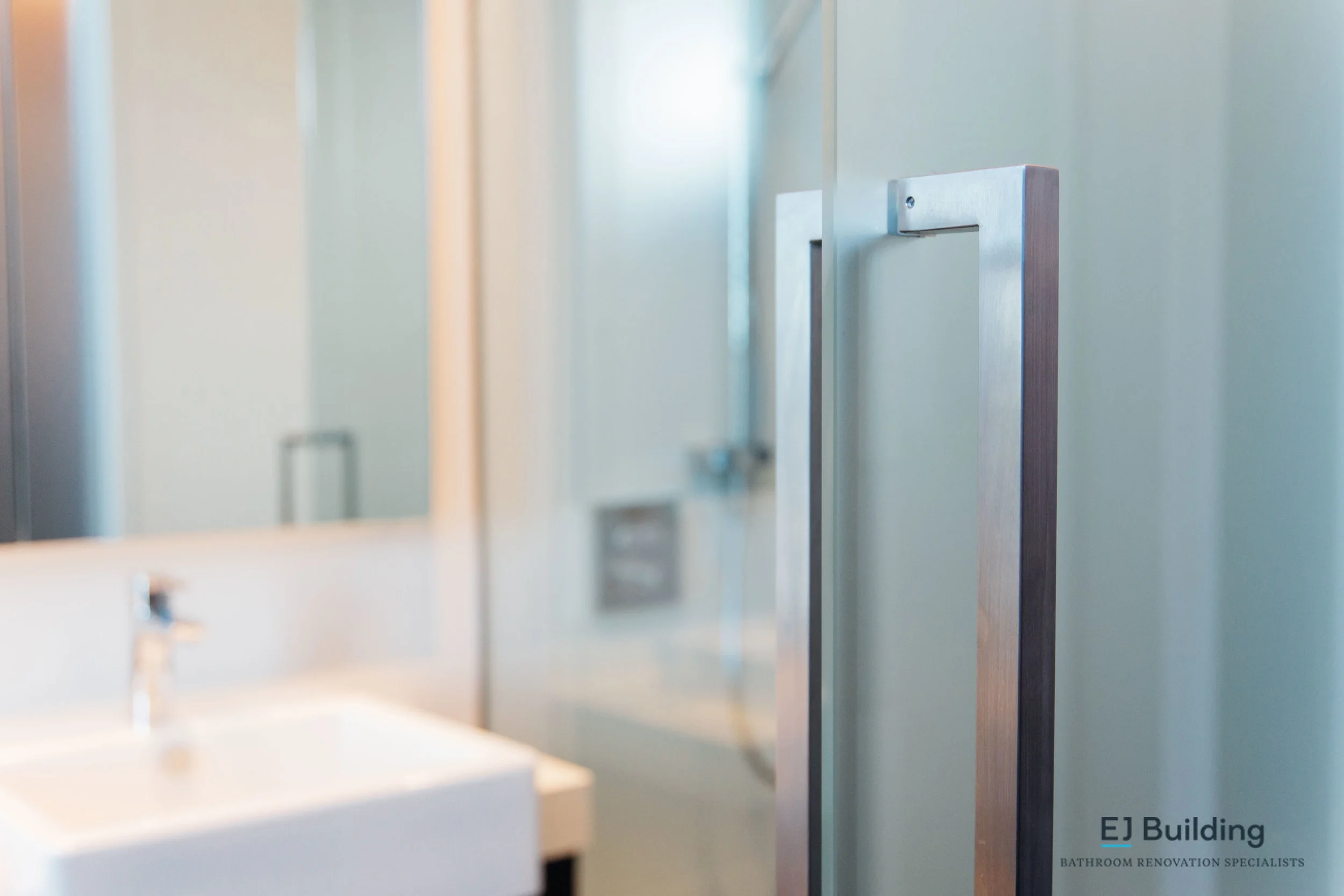 Double glass sliding doors full height.