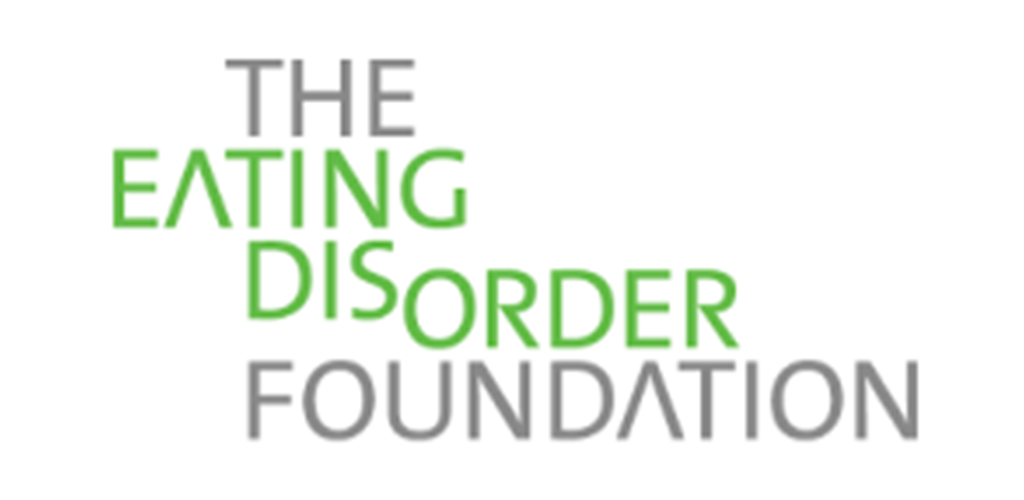 Text-based graphic with the words "The EATING DISORDER FOUNDATION" in gray and green text.