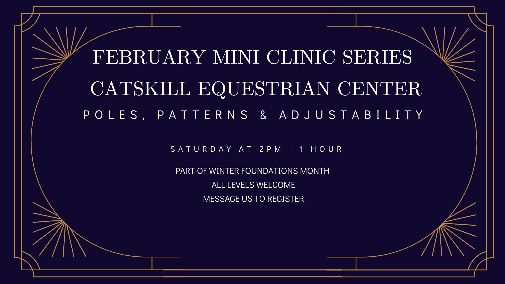 Poles, Patterns &amp; Adjustability