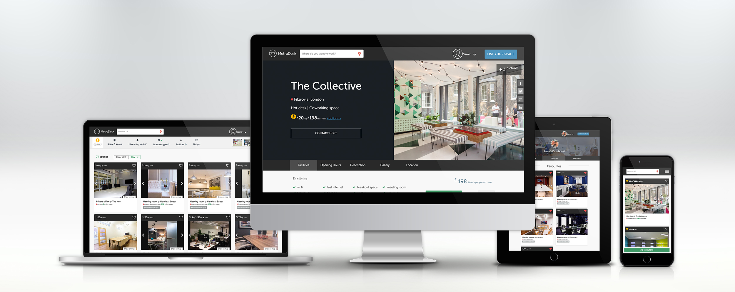 A responsive showcase of the live site.
