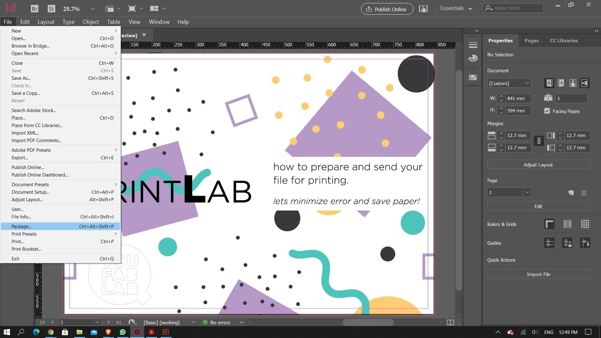 Preparing InDesign for Printing — VCUarts Qatar FabLab