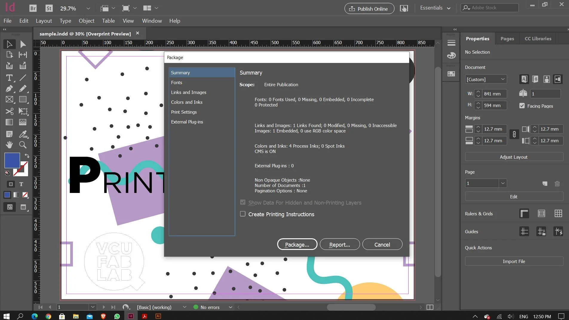 Preparing InDesign for Printing — VCUarts Qatar FabLab