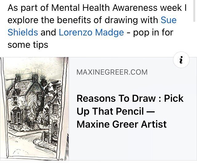 Blog blog blog - two blogs in one week. Whoa! Thank you @penzorelli and @sueshields_art for providing tips on drawing for #mentalhealthawareness week . #joy to #draw #drawing @cornwall_museum @cultivatorcornwall @cornwallmuseumspartnership @design_na