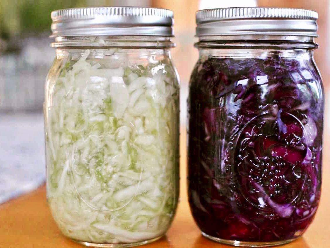  sauerkraut and purple sauerkraut 