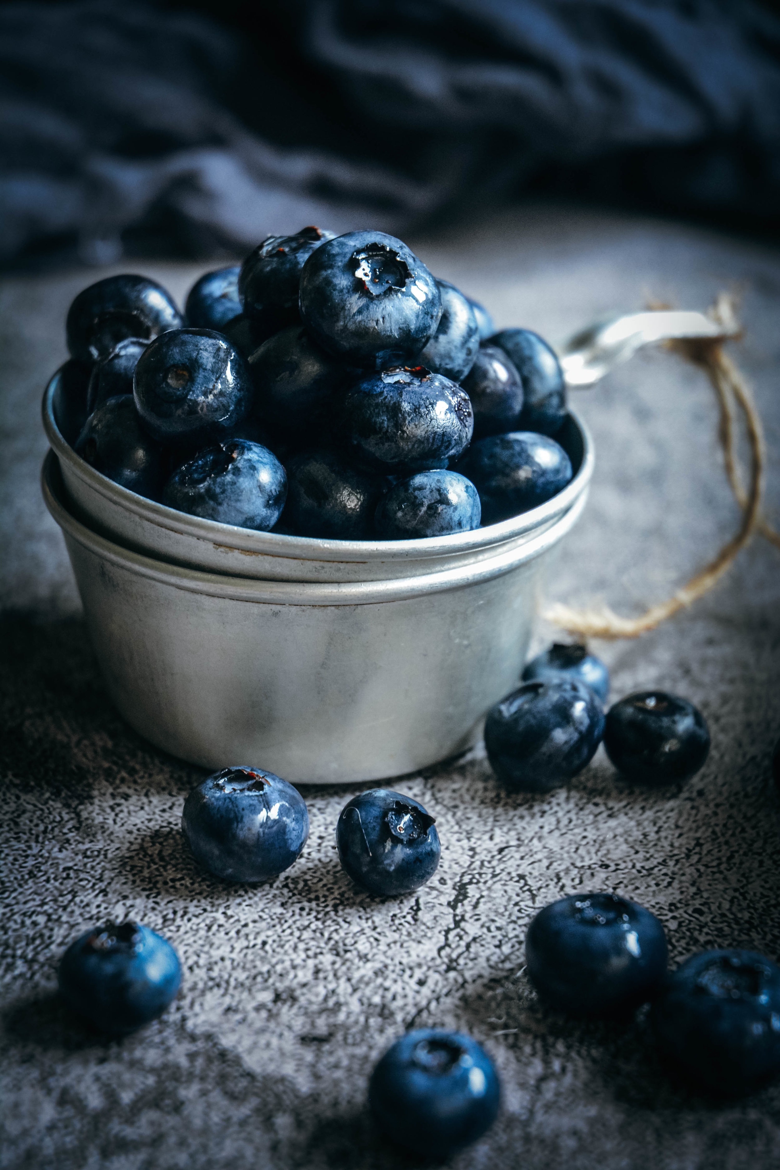  blueberries in measuring cup