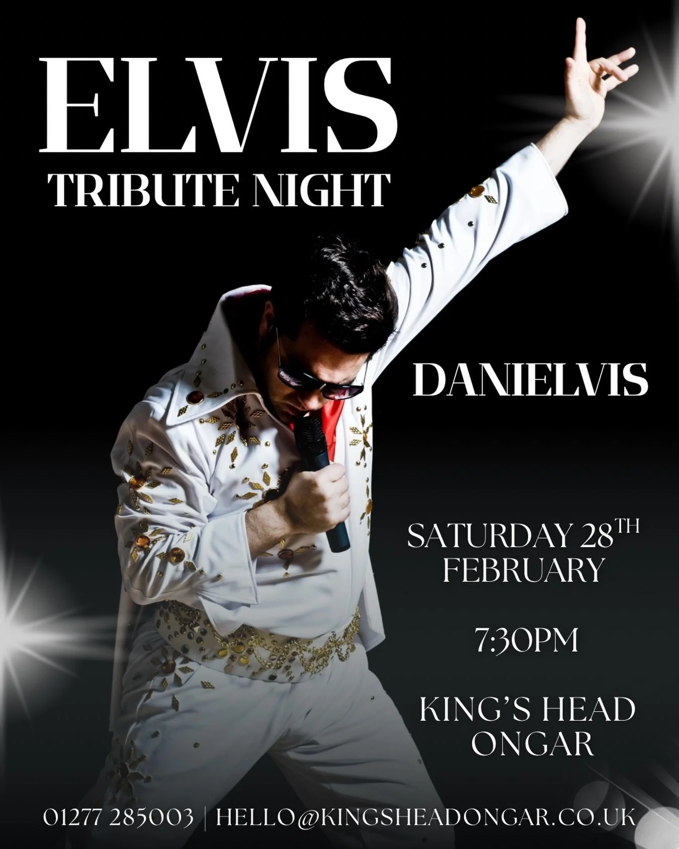 A little less conversation, a little more Elvis 🎶

Come and have an unforgettable evening with @danielvis1977 performing as the king himself, Elvis!

Saturday 28th February 2026 - don&rsquo;t miss out! We will kick things off from 7:30pm! 🕺🏽🎸🎶