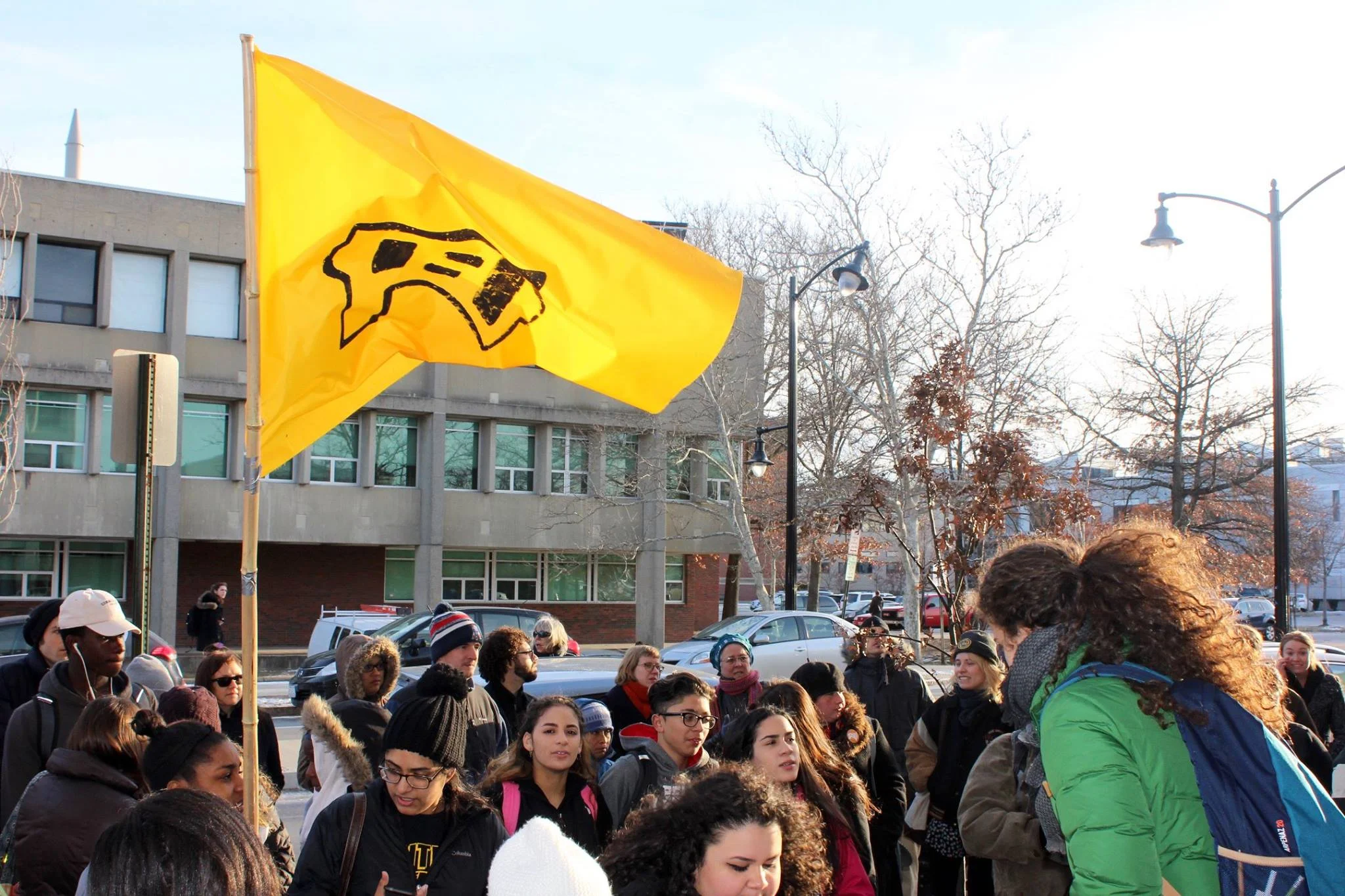 Providence-public-high-school-students-with-PSU-flag