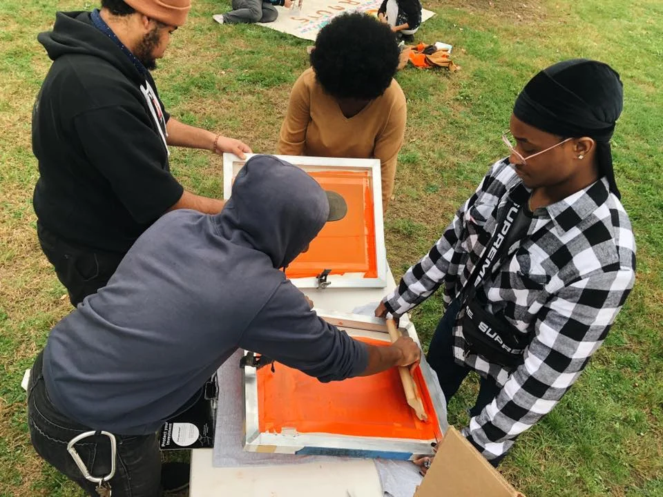 PSU making t-shirts at PRONK