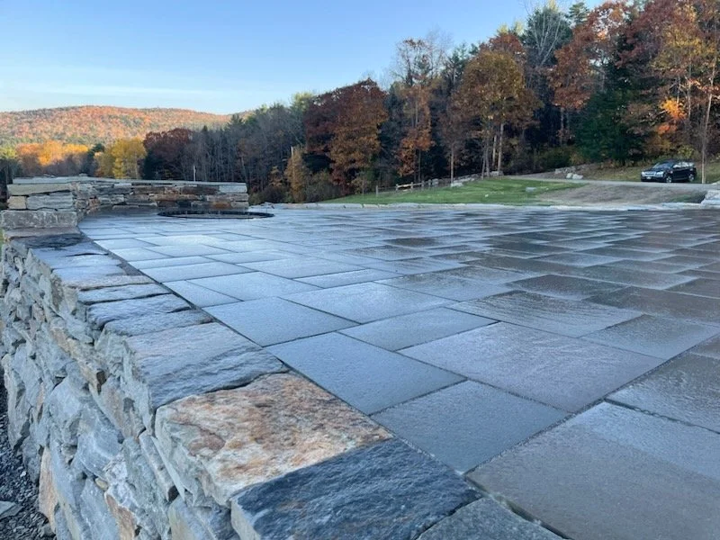 Natural bluestone patio