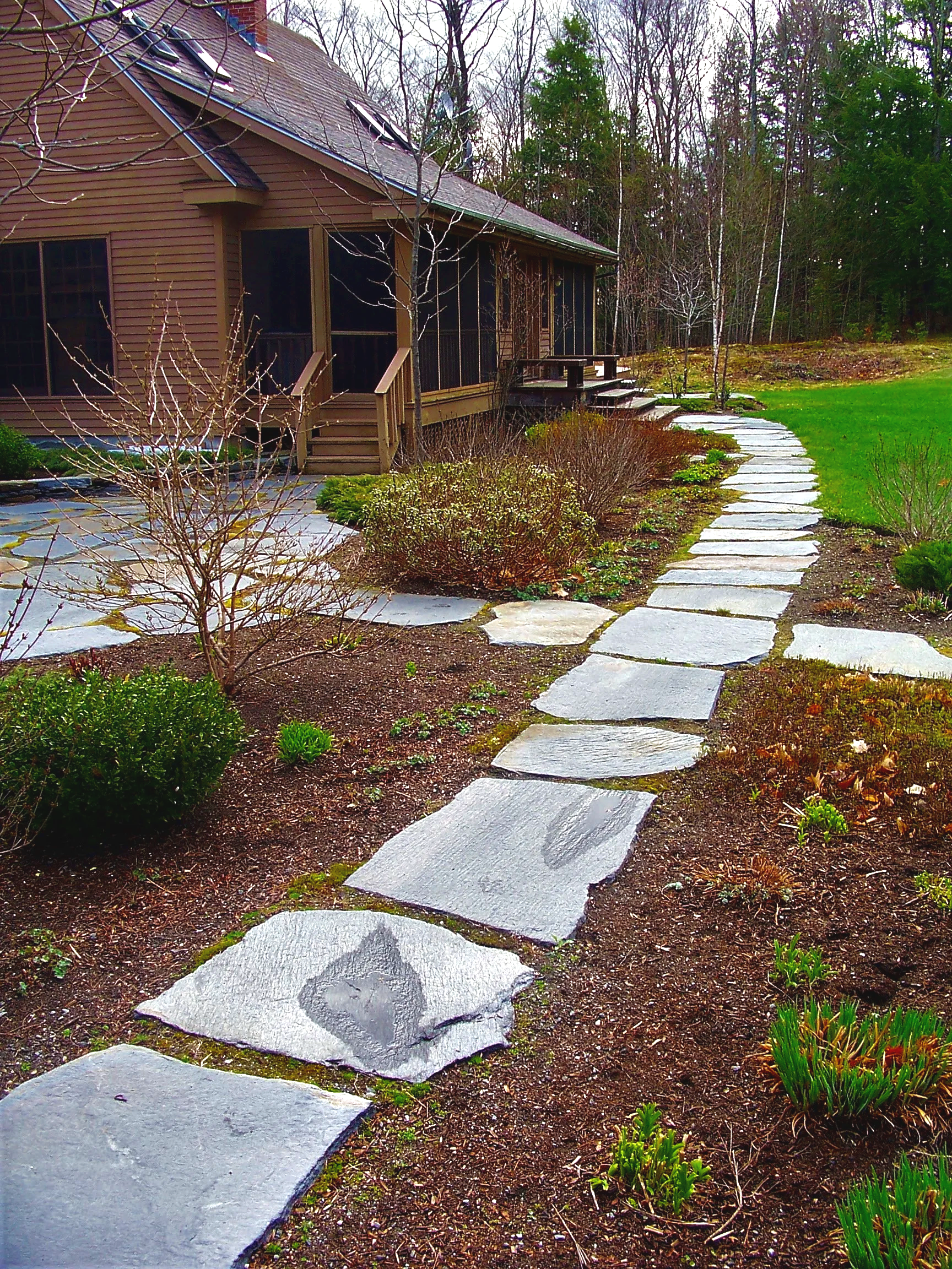 Flagstone walkway