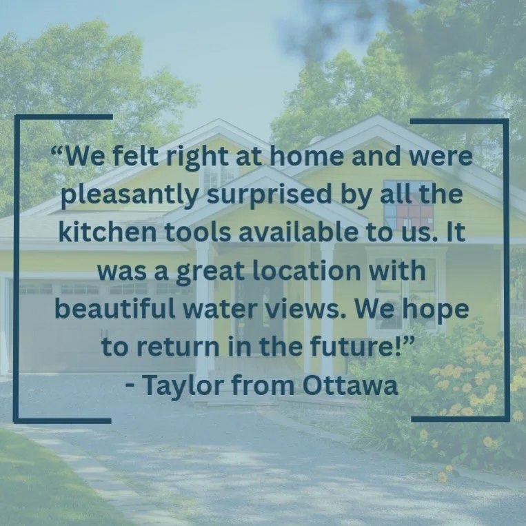 Reviews like this are exactly what Prinyers Lake House is all about. Creating a space where guests can slow down, feel at home, enjoy the water views, and make lasting memories with family and friends.

Thank you Taylor for the kind words, and we hop